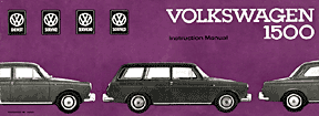 Instruction Book Cover - VW Type 3 - 1963