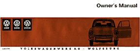 Instruction Book Cover - VW Type 3 - 1968