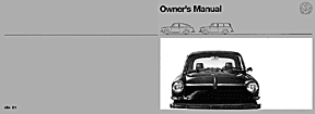 Instruction Book Cover - VW Type 3 - 1971